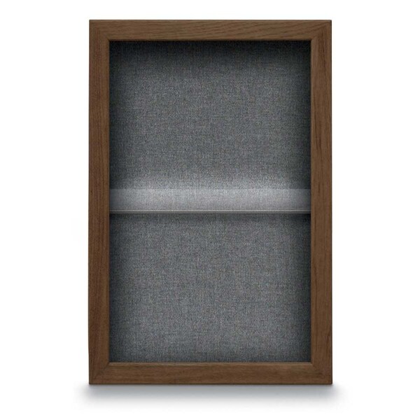 Indoor Enclosed Combo Board, 48"x36", Black Frame/White Porc & Pearl